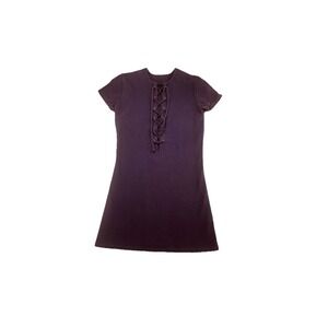 Reformation Caroline Purple Lace-Up T-Shirt  Dress Size XXS‎